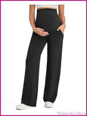 Maternity Over the Belly Pregnancy Yoga Pants Work Trousers